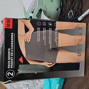 Reflex Size M Olive and Black 2 Pack of High Waisted Athletic Shorts